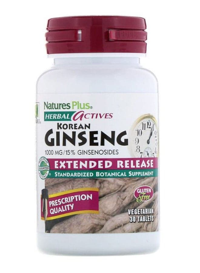 Korean Ginseng Extended Release - 30 Tablets