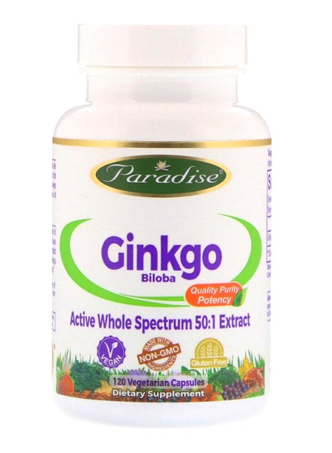 Ginkgo Biloba Dietary Supplement - 120 Capsules