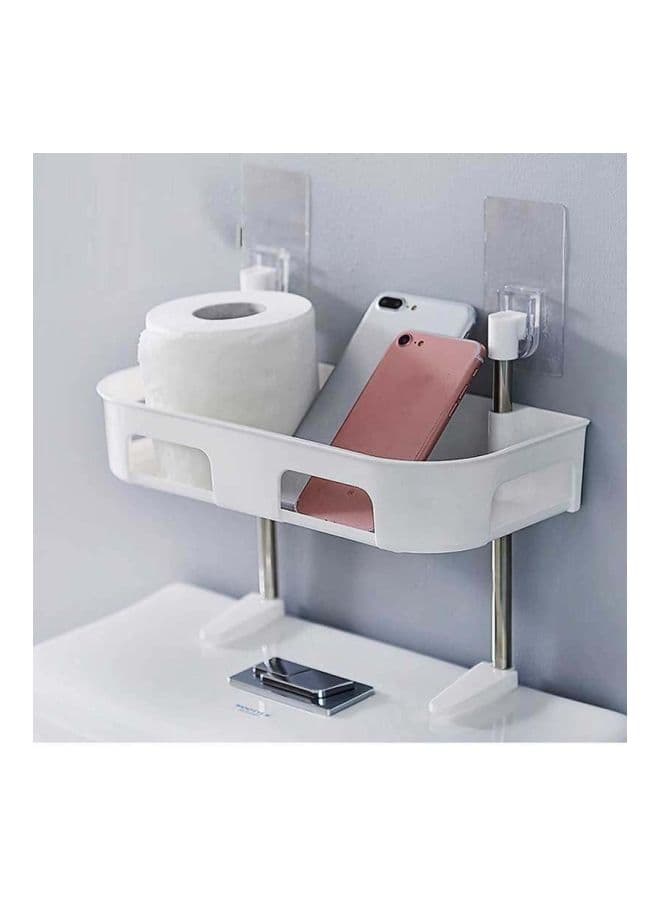 Qiangtie Multi-Function Bathroom Shelf White S