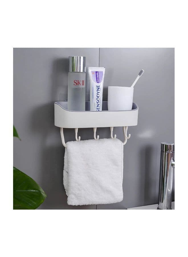 Qiangtie Wall Mounted Storage Rack White One Size