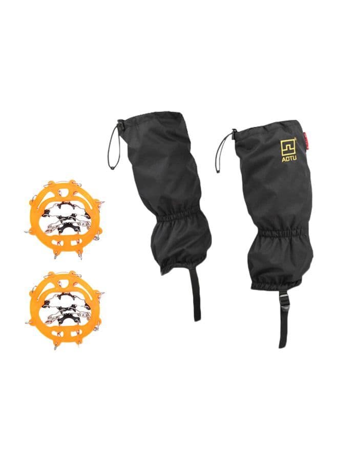 Waterproof Snow Leg Gaiters And Crampons Set