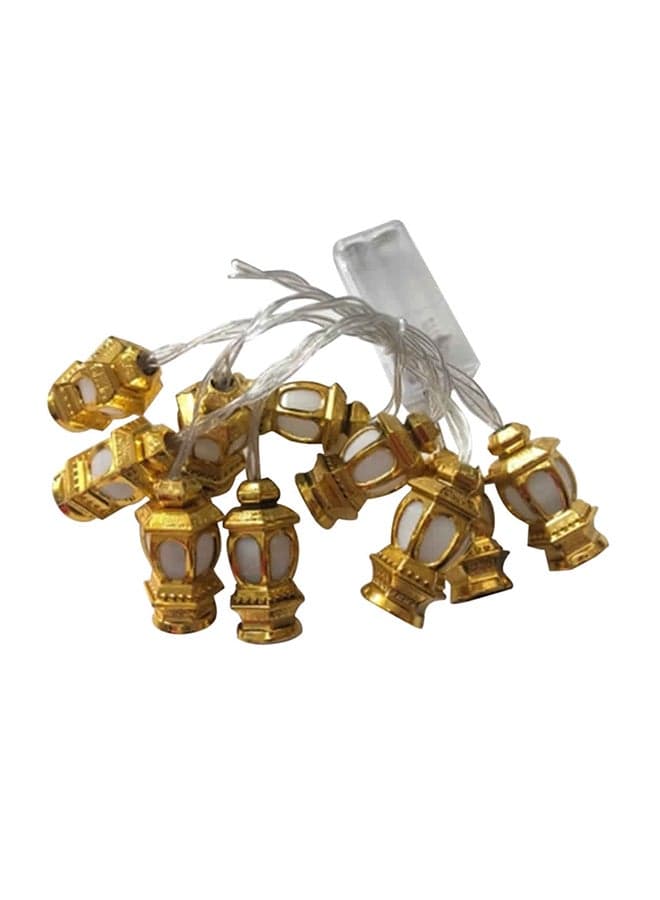 LED Lantern Shaped String Light Gold/Clear 1.65meter