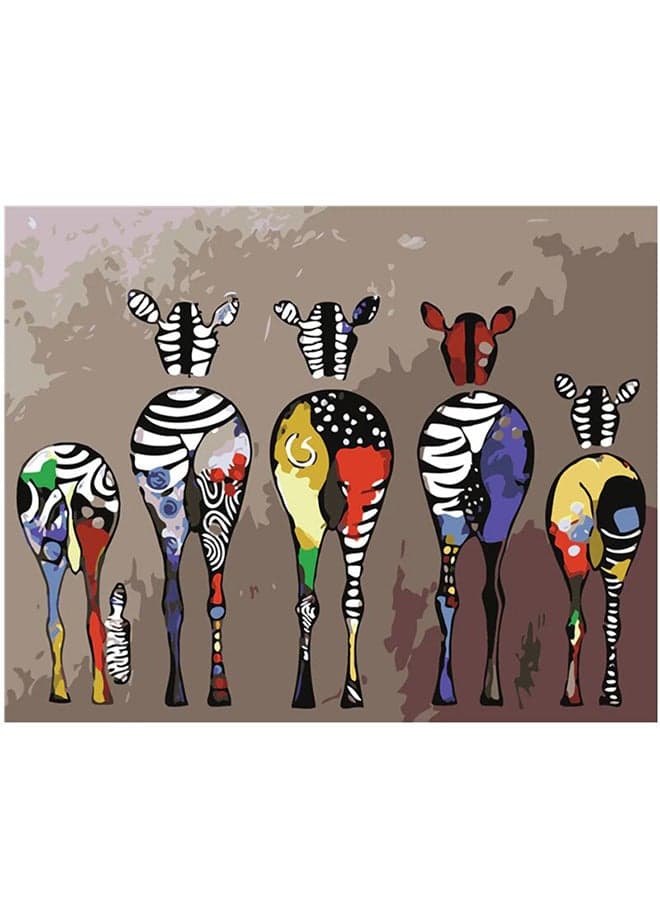 Animal Printed Decorative Wall Art Painting Multicolour 40 x 50cm