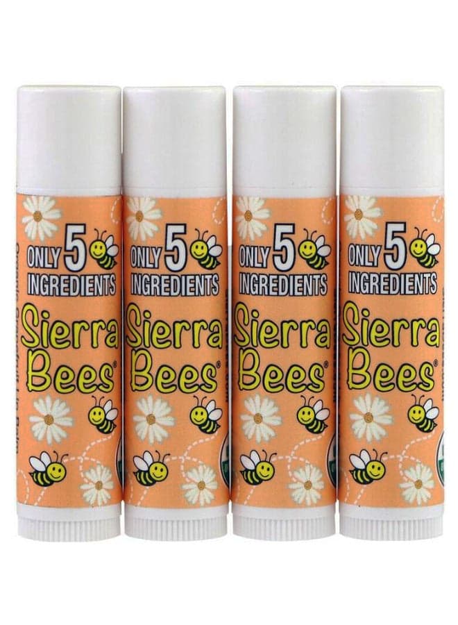 Pack Of 4 Organic Grapefruit Lip Balm