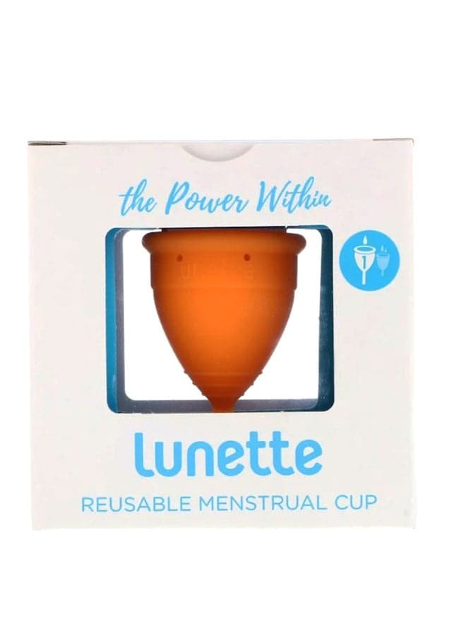 Reusable Menstrual Cup Orange 4.1 x 2.1inch