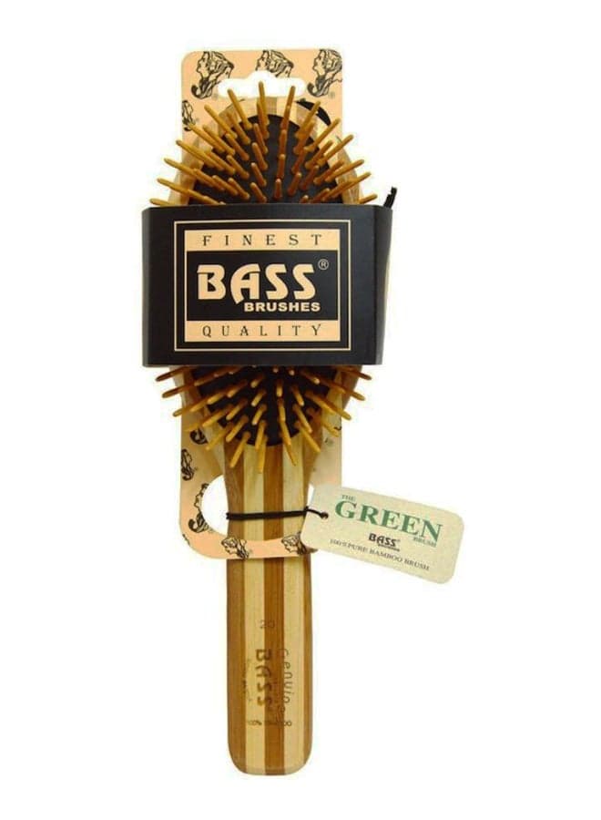 Cushion Style Bristles Stripped Hair Brush Gold/Brown XL