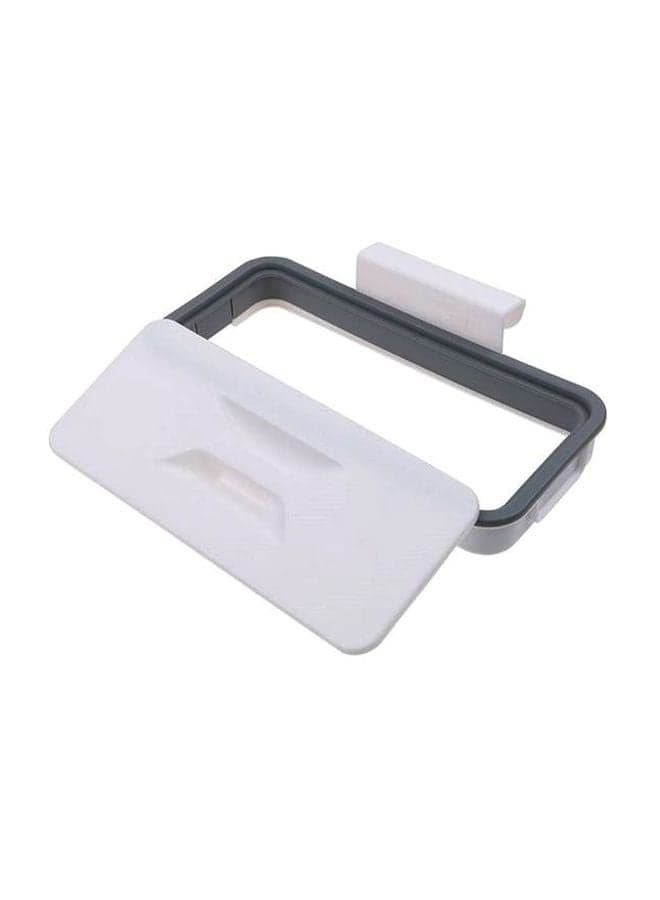 Hanging Trash Bag Holder White/Grey 17x6cm