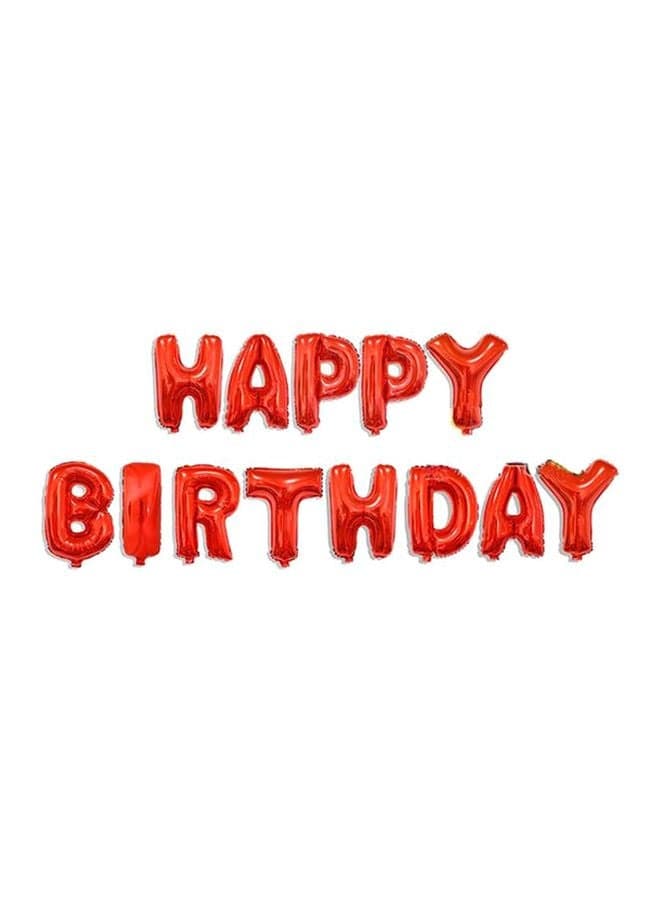 13-Piece Happy Birthday Foil Balloon Set 20x10cm