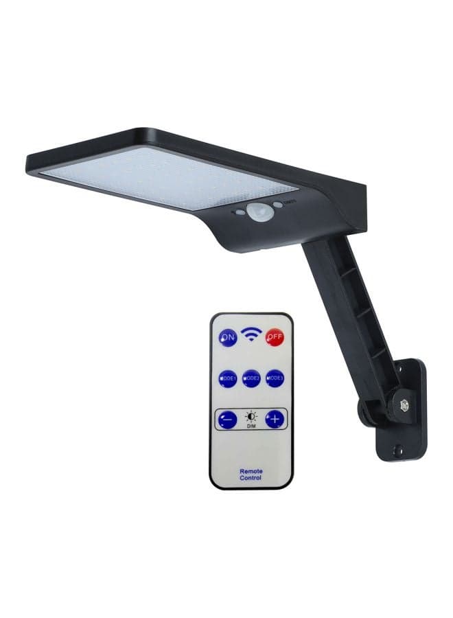 LED Solar Light With Remote Control Black 19.5x3.5x11.5cm