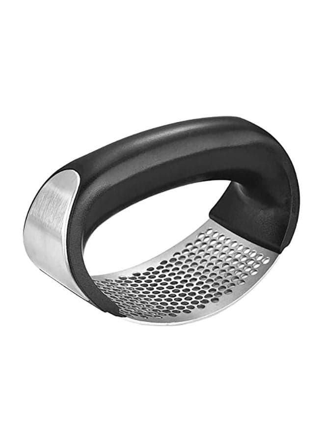 Garlic Presser Crusher Slicer Black/Silver 3inch