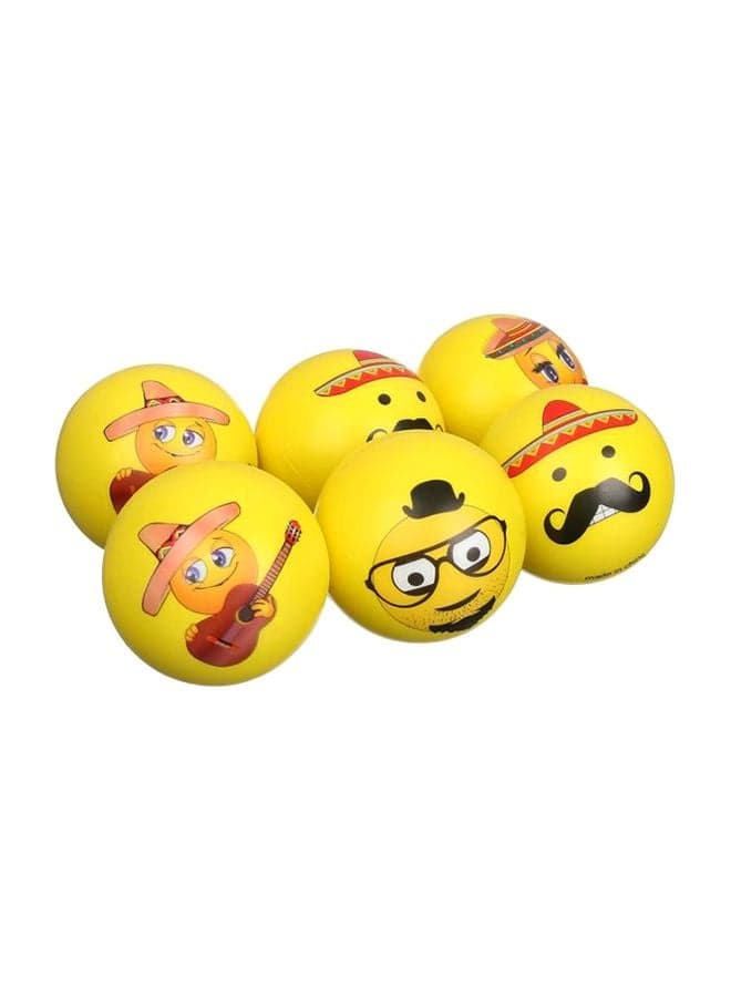 6-Piece Smiley Face Bouncing Ball Set