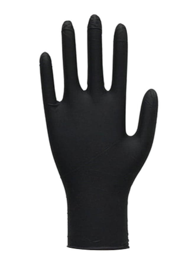 100-Piece Disposable Nitrile Gloves Set Black XL