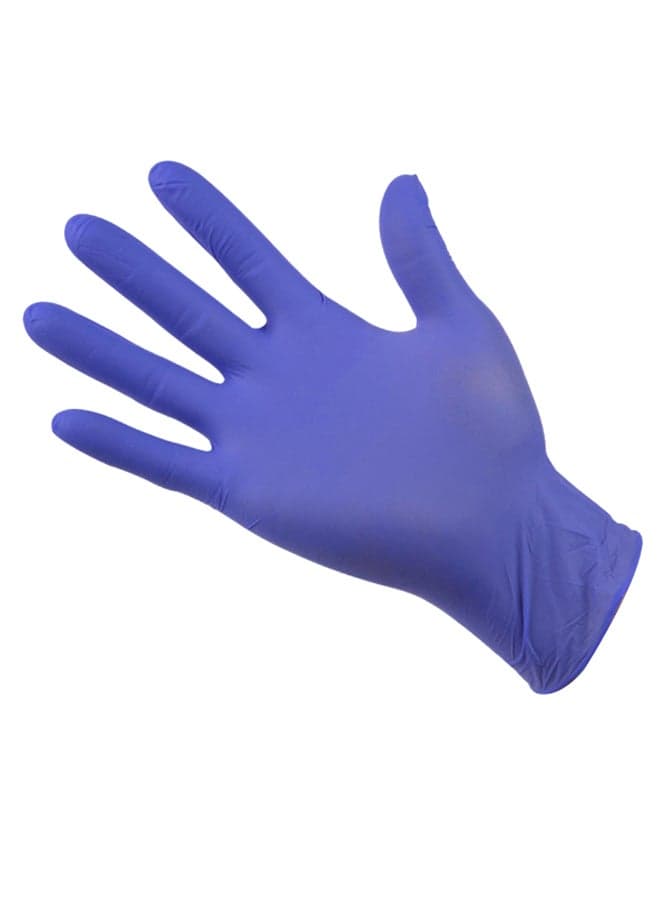 100-Piece Disposable Nitrile Gloves Set Purple L