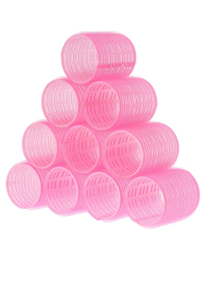 10-Piece Hair Roller Self Grip Set Pink