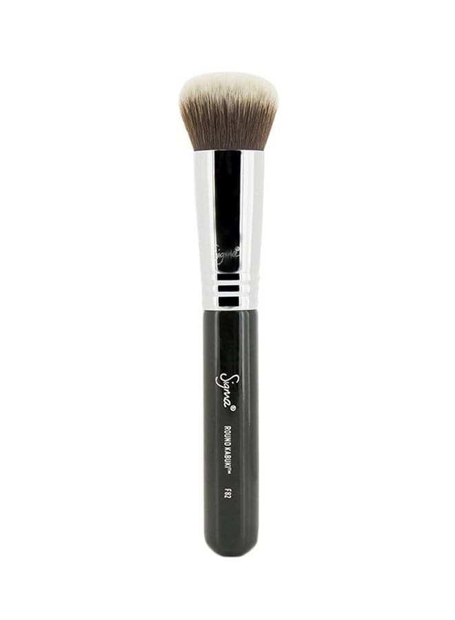 F82 Round Kabuki Brush Black/Silver