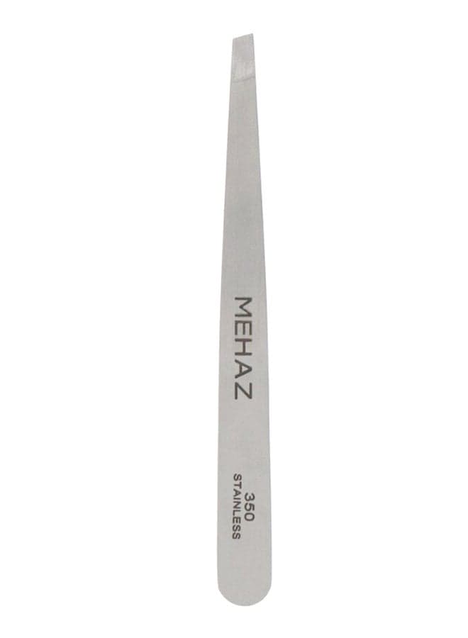Flawless Slant Tweezer Silver