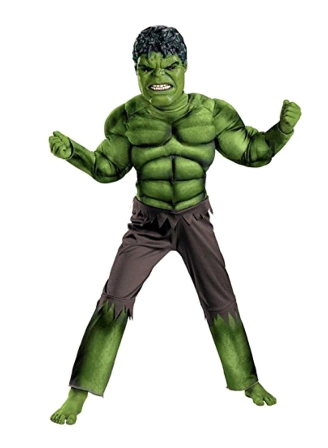 Hulk Muscle Costume With Mask 7 - 9 Years
