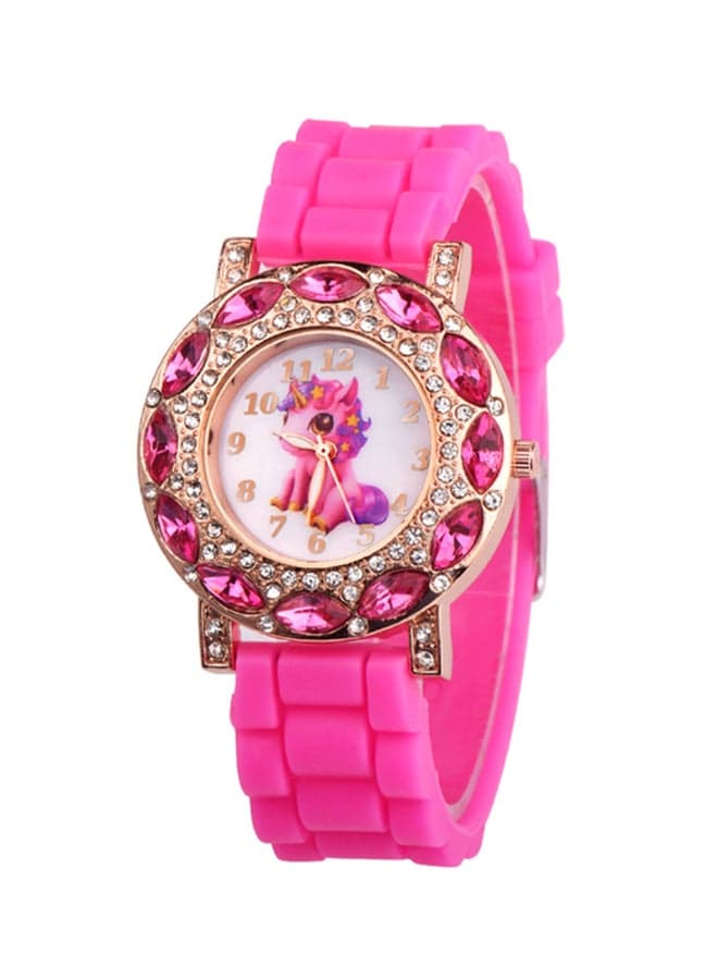 Kids' Animal Dial Analog Quartz Watch J4246-1-KM