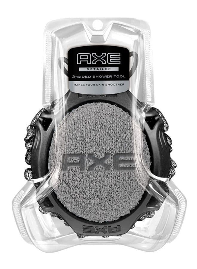 Dual Sided Detailer Shower Sponge Grey/Black