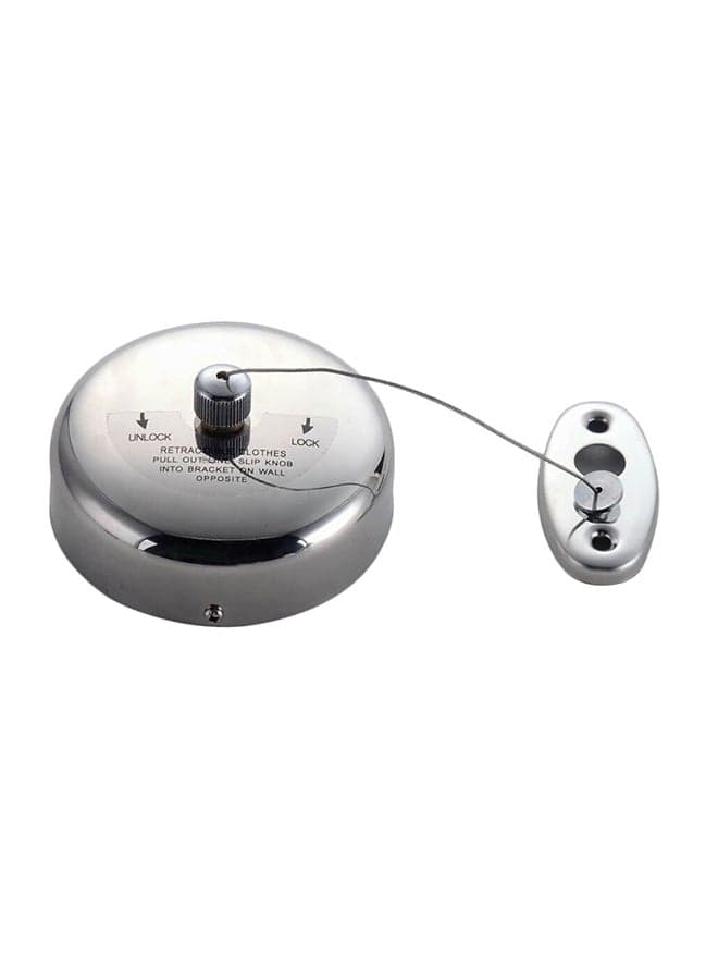 Stainless Steel Single Line Retractable Clothes Dryer Silver
