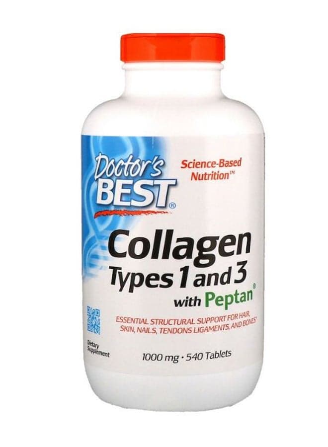 Collagen Types 1 And 3 With Peptan - 540 Tablets