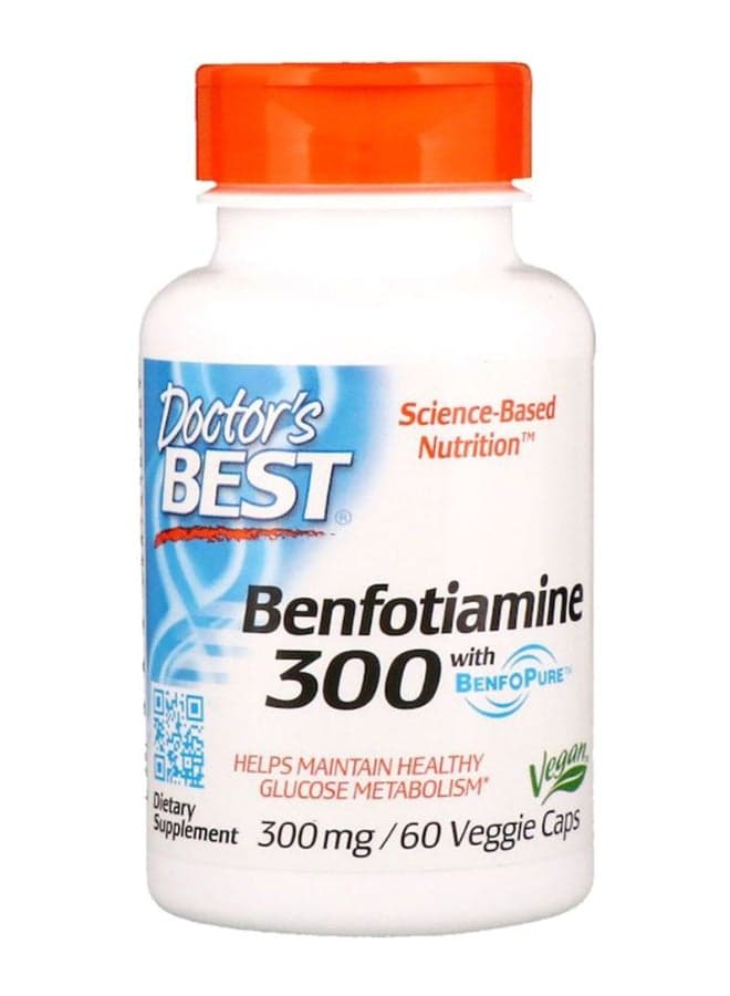 Benfotiamine With Benfopure - 60 Veggie Caps 300 Mg