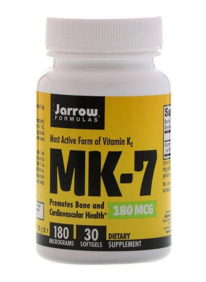 MK-7 Most Active Form of Vitamin K2 - 30 Softgels