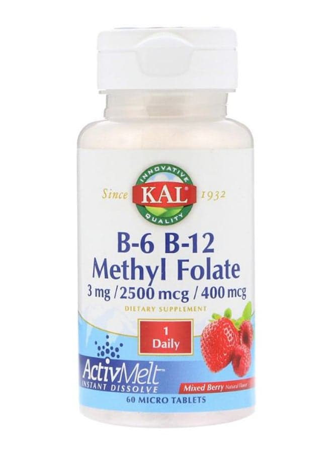 B-6 B-12 Mixed Berry Methyl Folate - 60 Micro Tablets