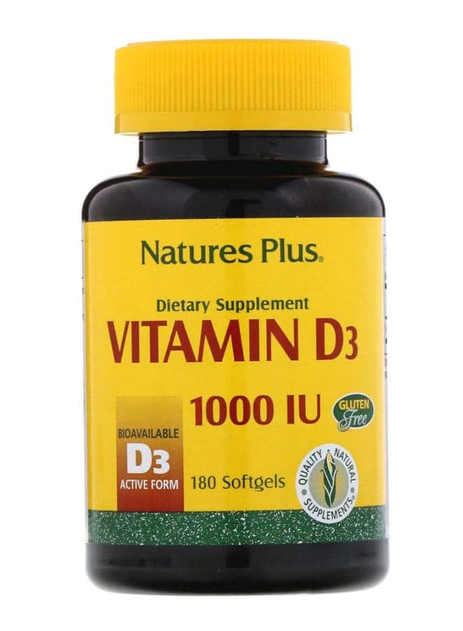 Vitamin D3 Dietary Supplement - 180 Softgels