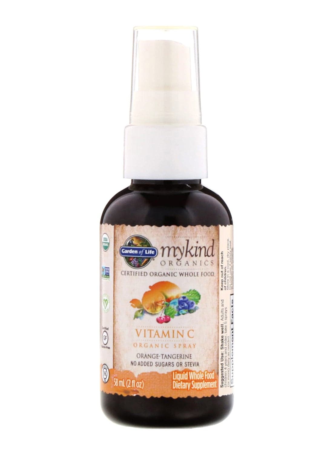 Orange-Tangerine MyKind Organics Vitamin C Organic Spray