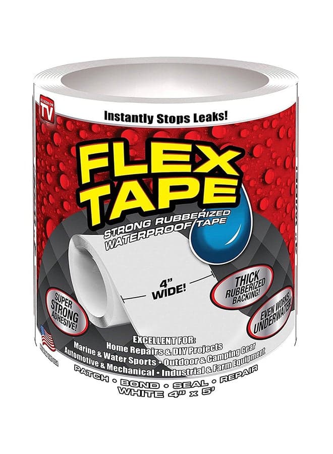 Fiberfix Waterproof Pipe Tape 4 inch x 5 feet White