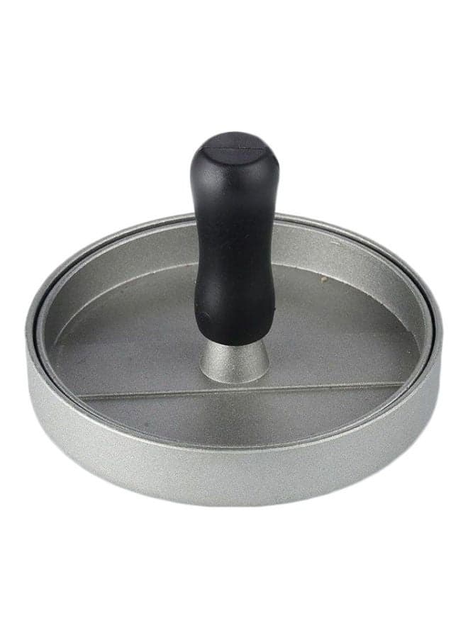 Round Shape Hamburger Meat Press Black/Silver