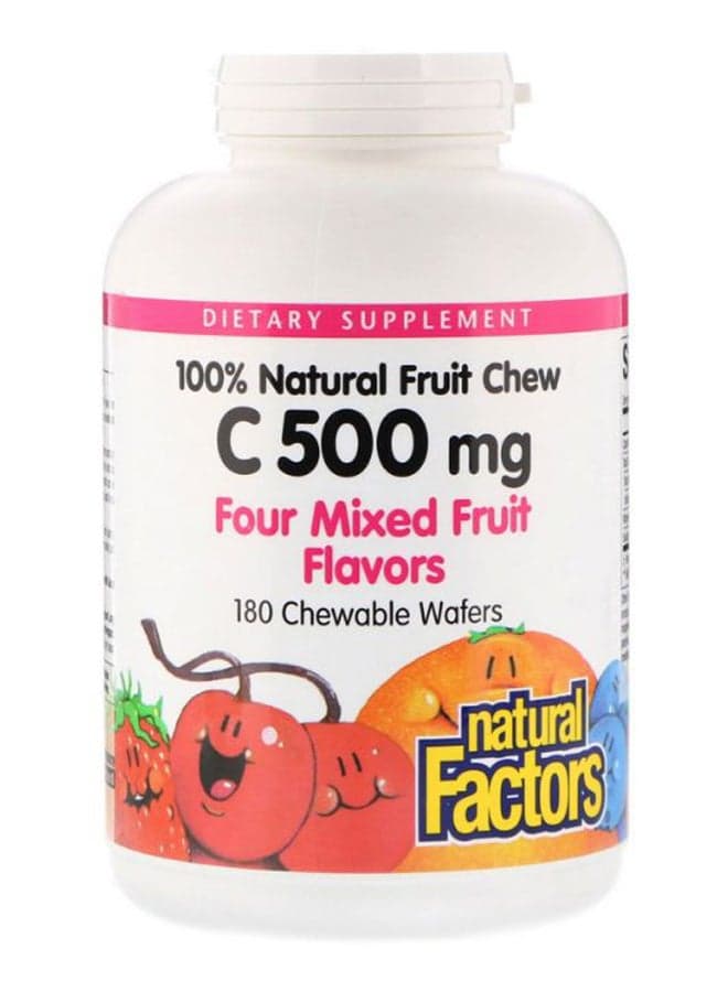 Natural Four Mixed Fruit Flavor Vitamin C - 180 Chewable Wafers
