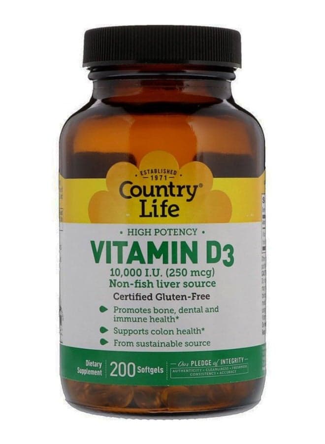 Vitamin D3 Non-Fish Liver Souce - 200 Softgels