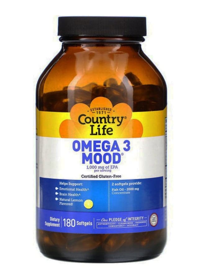 Omega 3 Mood Natural Lemon Flavored - 180 Softgels