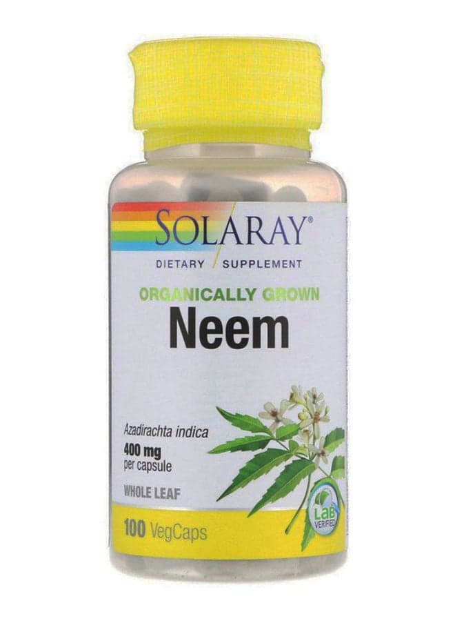 Organically Grown Neem - 100 Vegcaps