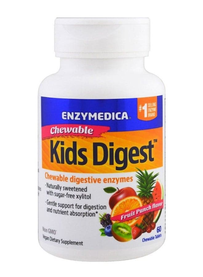 Fruit Punch Chewable Digestive Enzymes - 60 Tablets