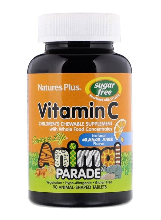 Natural Orange Juice Animal Parade Vitamin-C - 90 Tablets