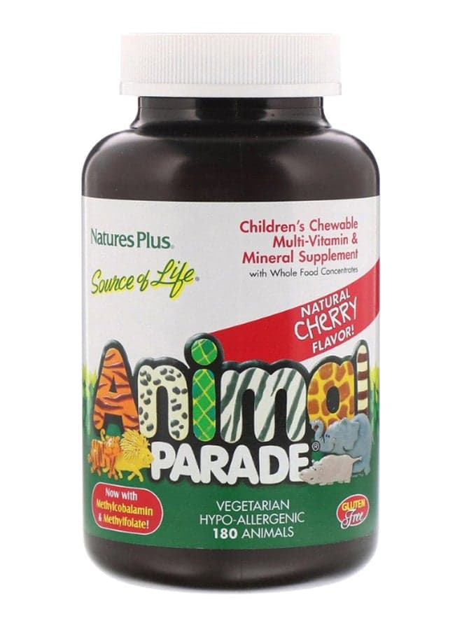 Natural Cherry Flavor Animal Parade - 180 Tablets
