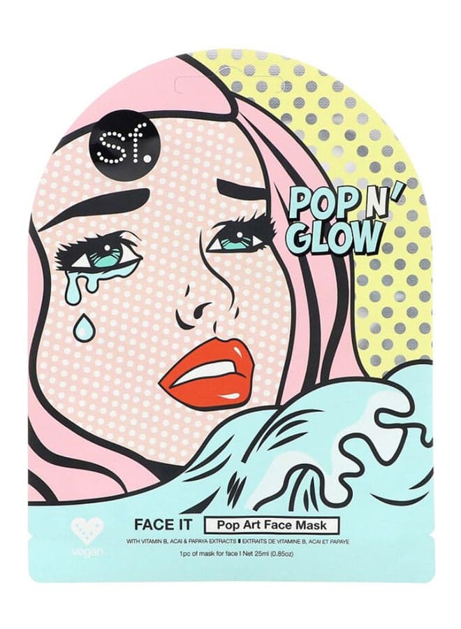 Pop N Glow Art Face Mask Sheet