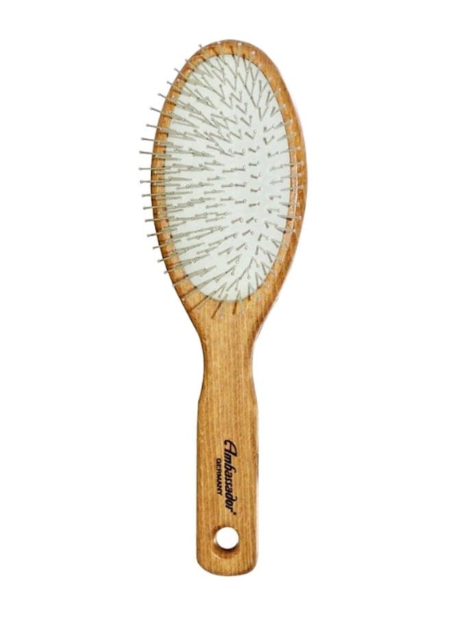 Ambassador Pins Hair Brush Beige/White