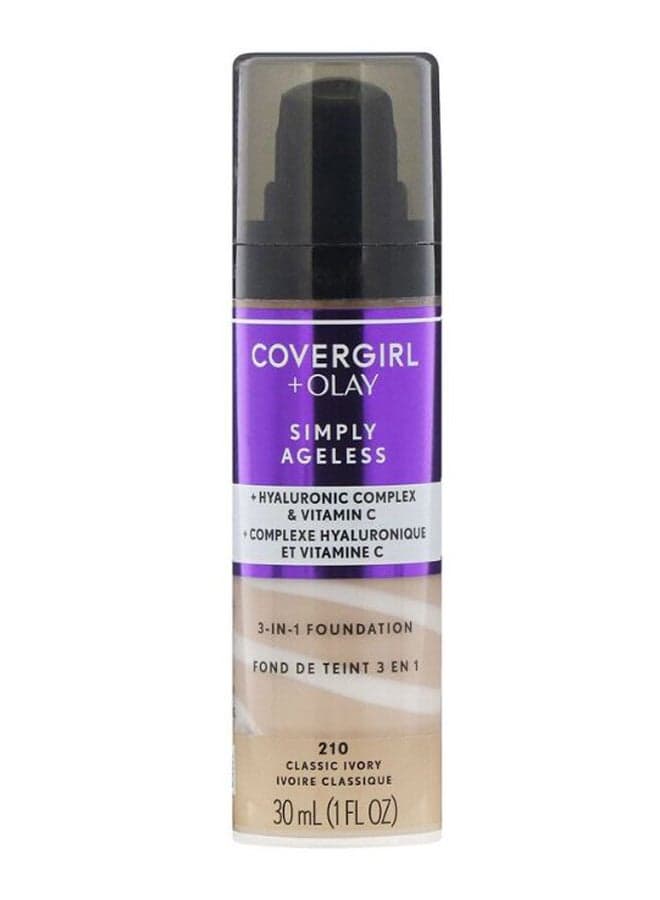 Olay Simply Ageless 3-In-1 Liquid Foundation 210 Classic Ivory