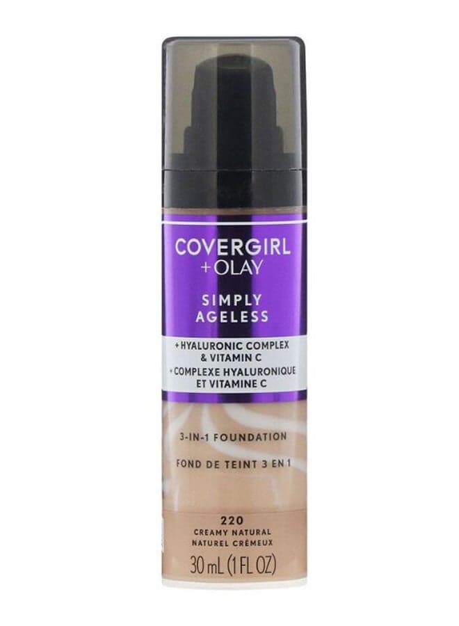 Olay Simply Ageless 3-In-1 Liquid Foundation 220 Creamy Natural