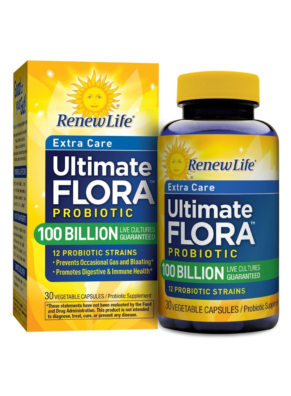 Extra Care Ultimate Flora Probiotic Supplement - 30 Vegetable Capsules