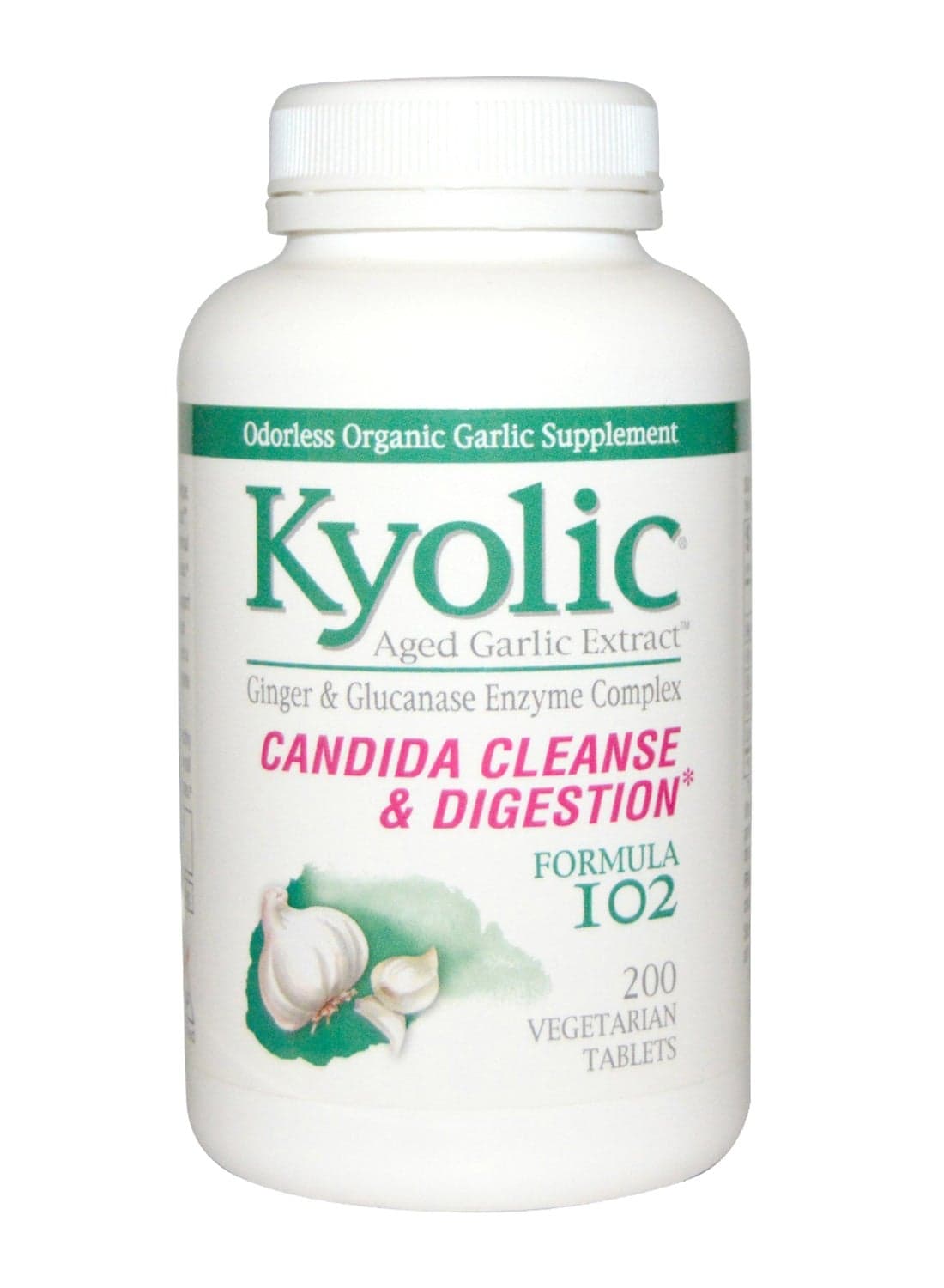 Aged Garlic Extract Candida Cleanse And Digestion - 200 Vegetarian Tabs