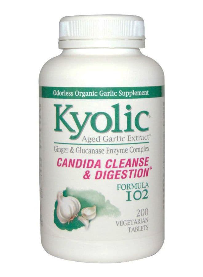 Aged Garlic Extract Candida Cleanse And Digestion Formula - 200 Vegetarian Tabs