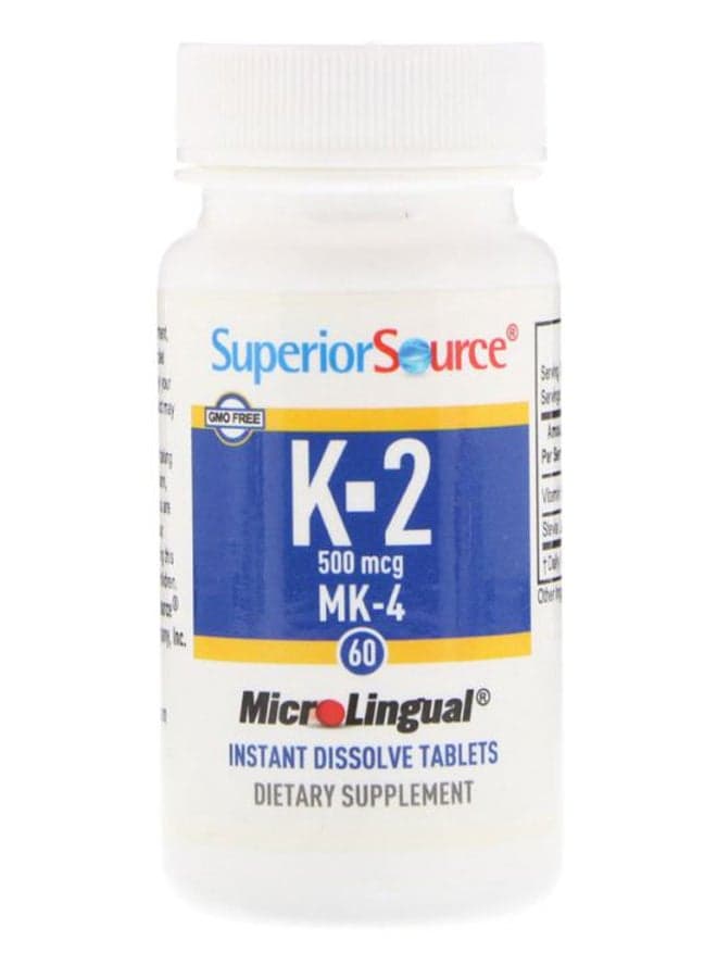 Vitamin K-2 500 mcg MK-4 - 60 MicroLingual Instant Dissolve Tablets