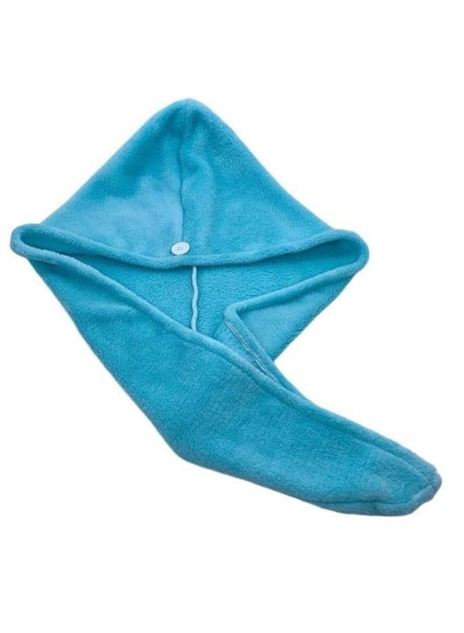 Quick Hair Drying Bath Towel Blue 60 x 25cm