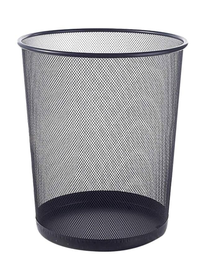 Metal Trash Can Black 28x21cm