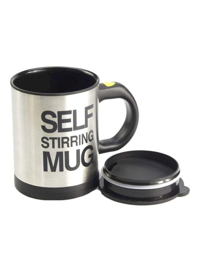Stainless Steel Self Stirring Coffee Mug Black/Silver